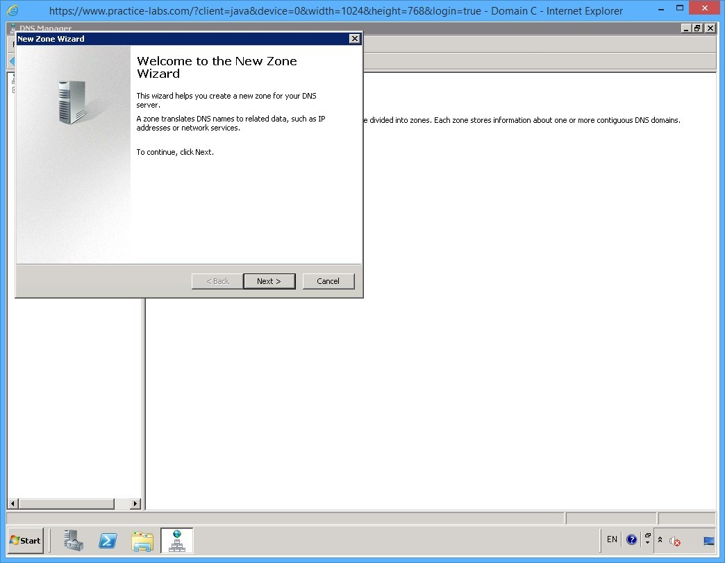 Practice Labs screenshot.